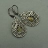 Kolczyki labradoryty wire wrapping