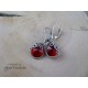 Kolczyki Swarovski Mini Pear Light Siam (czerwony)
