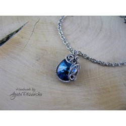 Bransoletka Swarovski, wire wrapping